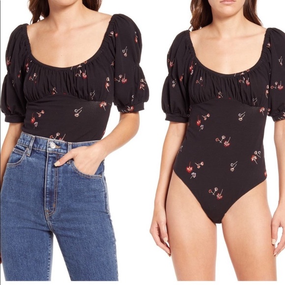 NWOT Free People Play Date Floral Bodysuit - Picture 2 of 11
